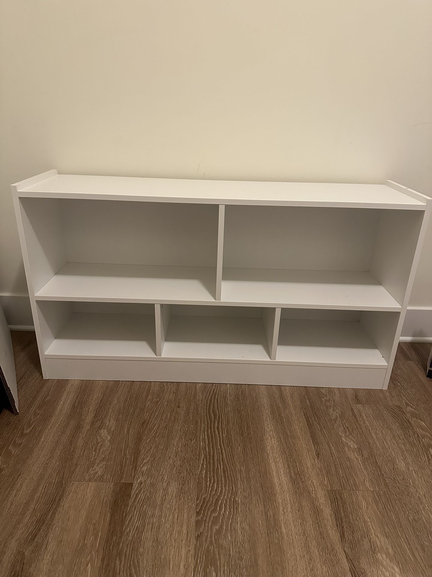 Two White Bookshelves