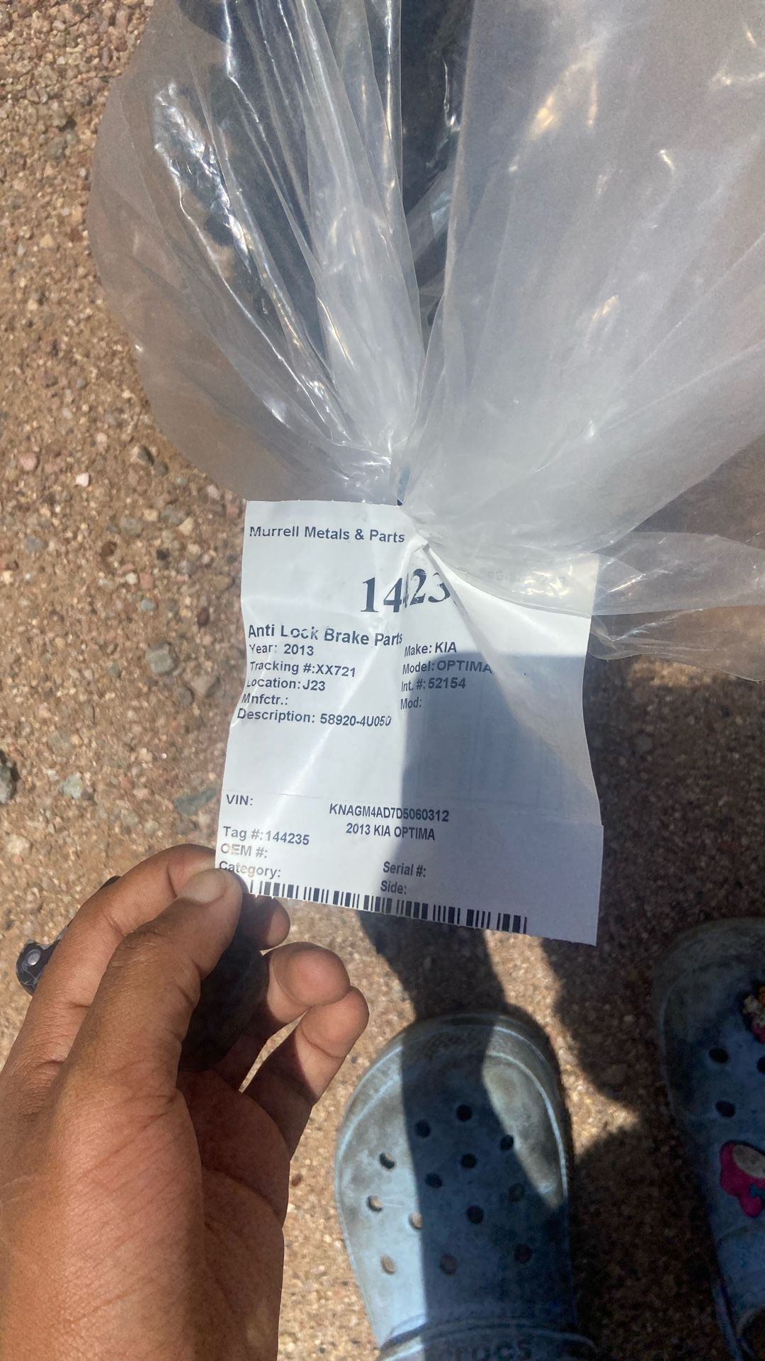 2013 Kia Optima ABS Anti Lock brake pump part