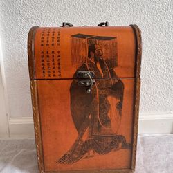 Vintage Style Asian Decorative Wooden Chest Storage Box