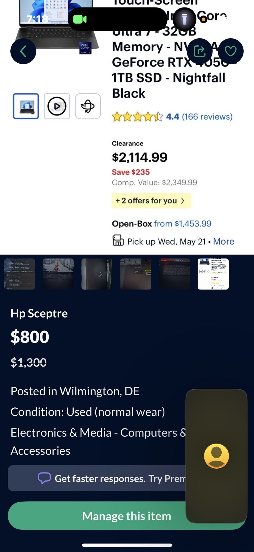 Hp Spectrue 4060 I7