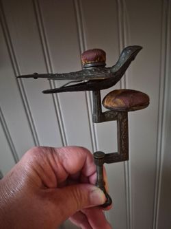 Antique Victorian Original Sewing Bird Clamp On Pin Cushion