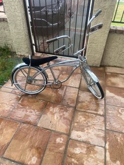 Chrome lowrider bike