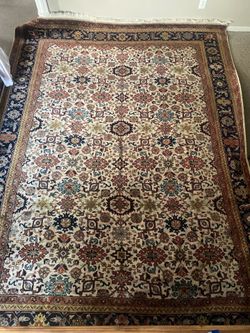 Authentic  Handmade Indo Oushak Wool Rug