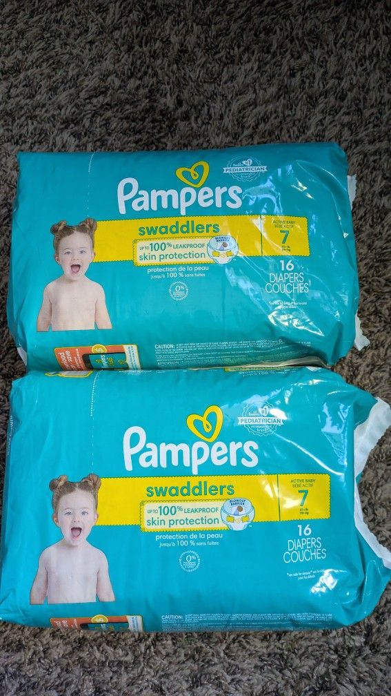 Pampers Swaddlers Size 7, 2 Packs