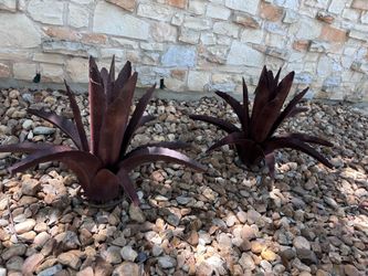 Steel Agave Plant Sculptures Yard Art