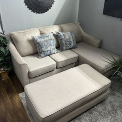 L Shape Sectional With Ottoman 