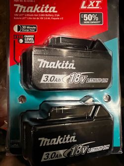Makita 18V LXT Lithium-lon High Capacity Battery Pack 3.0Ah with Fuel Gauge (2-Pack) Store SKU# 851-283 (2,720)