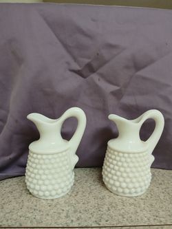 Vintage Hobnail Milk Glass