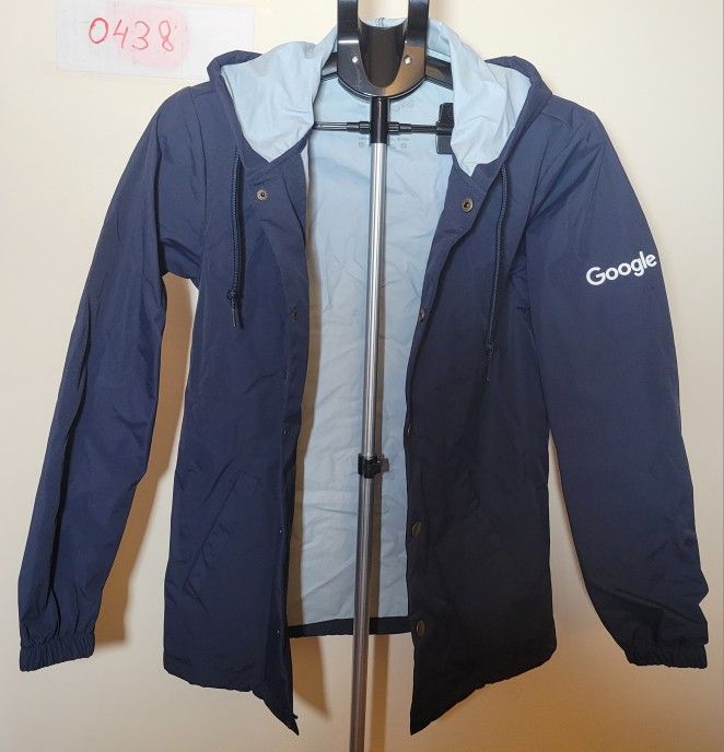 Google Navy Blue Rain Jacket - Size XS (0438)
