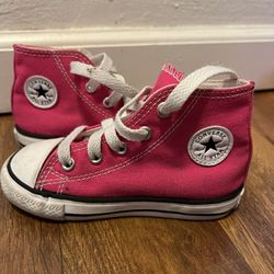 Up For Sale Baby Girl Pink Converse Shoes Size 7 $15