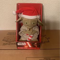 Christmas Yoda Plush New 