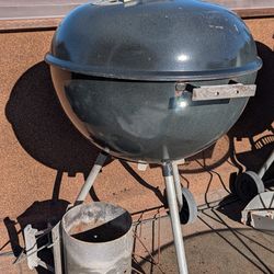 Vintage Weber 22" bbq kettle grille B code 1980 charcoal barbeque grill