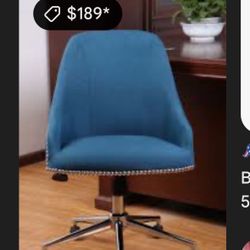 Blue Rolling Desk/ Office Chair 