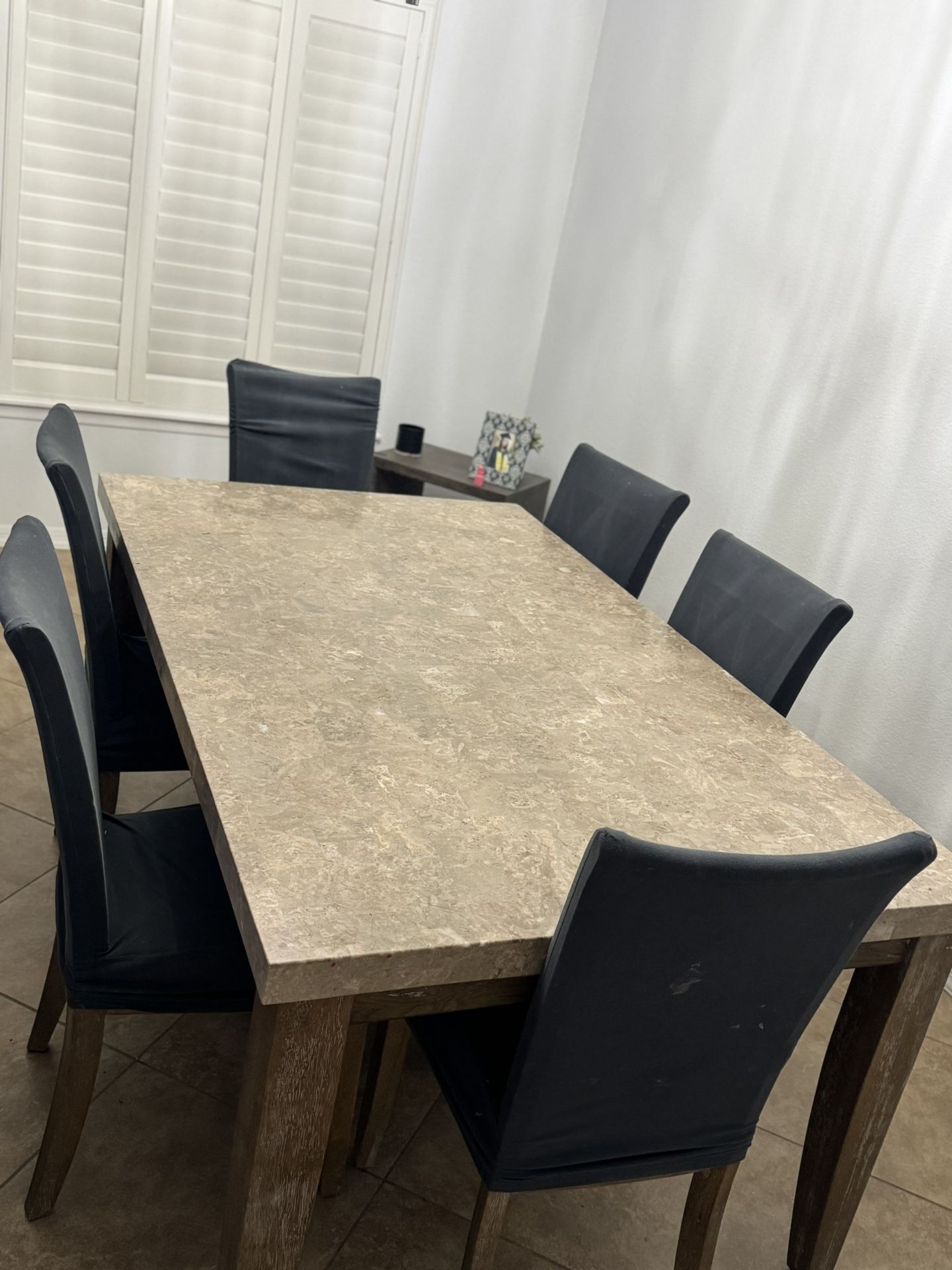 Well Loved Marble Top Table 