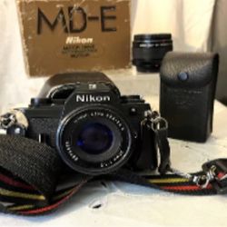 Nikon Lens Series EM 50mm 1:1.8 LOT W/ MDE Motor Drive SS-10 Flash & Kiron MC7 T