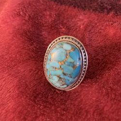 Ring: Sterling Silver N Turquoise