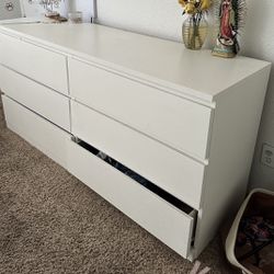 IKEA White Dresser & White IKEA Bed Frame 