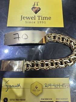 10kt- Chino Bracelet 8” 13.5MM