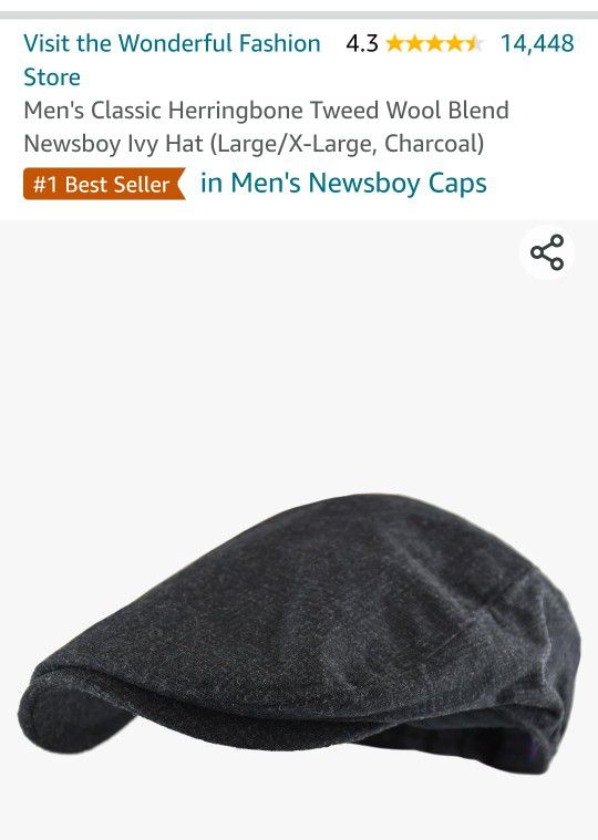 Men's Newsboy Hat L/XL