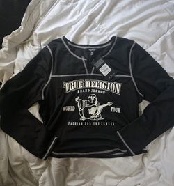 New True Religion Jersey Crop Top