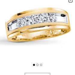 10k Solid Gold Diamond Ring