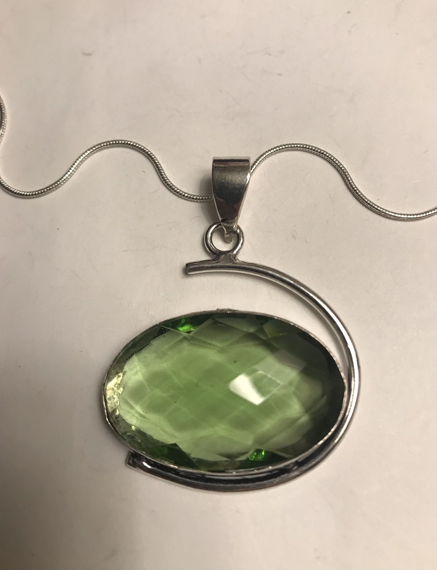Peridot 925 Sterling Silver Necklace