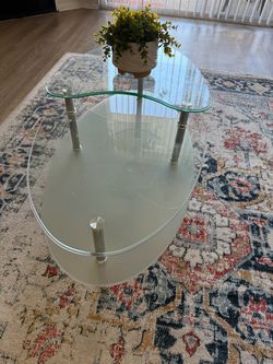 Modern glass coffee table