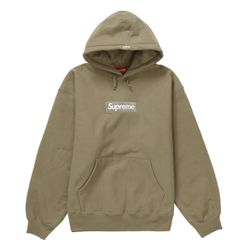 Supreme Box Logo Hooded Sweatshirt (FW23) Dark Sand - M, L