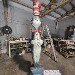 Cat In The Hat Wood Carving Full Scale Lifesize 