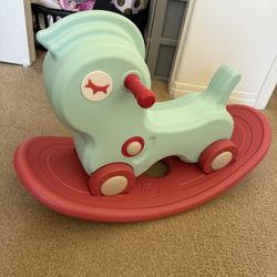 3in 1 Rocking Horse for Toddlers 1-3 Years Old, Balance Bike Ride On  Backrest and Balance Board for Baby Girl and Boy