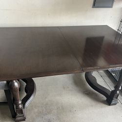 Beautiful Dining Table With 6 Chairs And Leaf. P