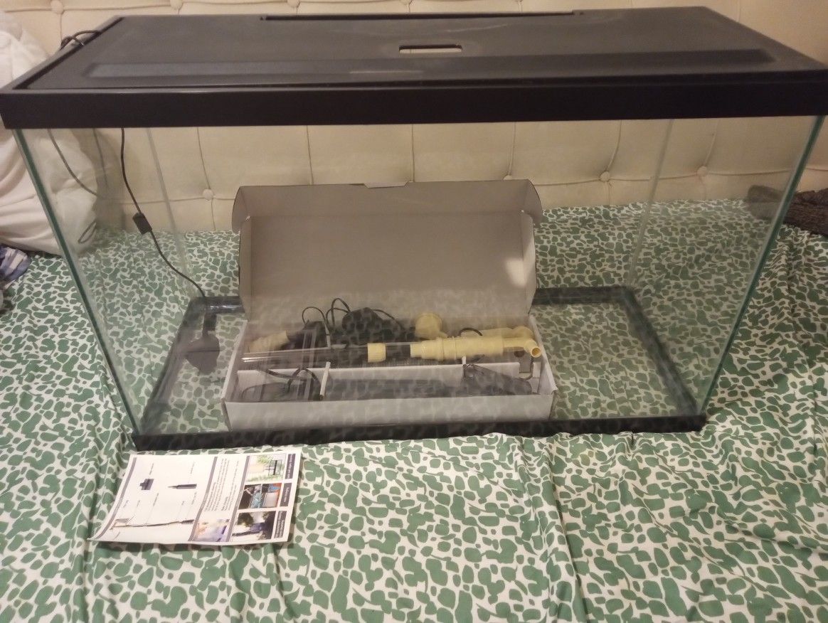 20 Gallon Fish Tank Led +Gravel Cleaner