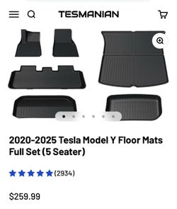 Tesla model Y 2025 car mats