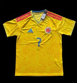 Colombia Luis Diaz #7 Home Jersey Yellow World Cup 2026 Men’s Soccer