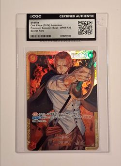 2024 One Piece Premium Booster Best Shanks OP01-120 CGC AUTH Japanese