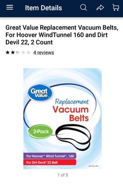 Vacuum belts