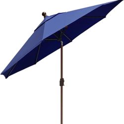 EliteShade USA  9Ft Market Umbrella Patio Umbrella Outdoor Table Umbrella with Ventilation, Navy Blue