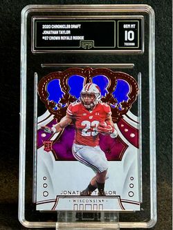 2020 Chronicles Draft 🔥 Jonathan Taylor 🔥 Crown Royale Rookie GMA 10 💎 Mint - Indianapolis Colts