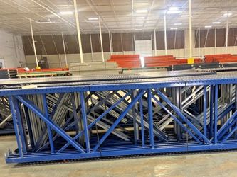 Teardrop Pallet Rack Upright Frames 7-18 ft x 42 in Warehouse Racking Sold Each