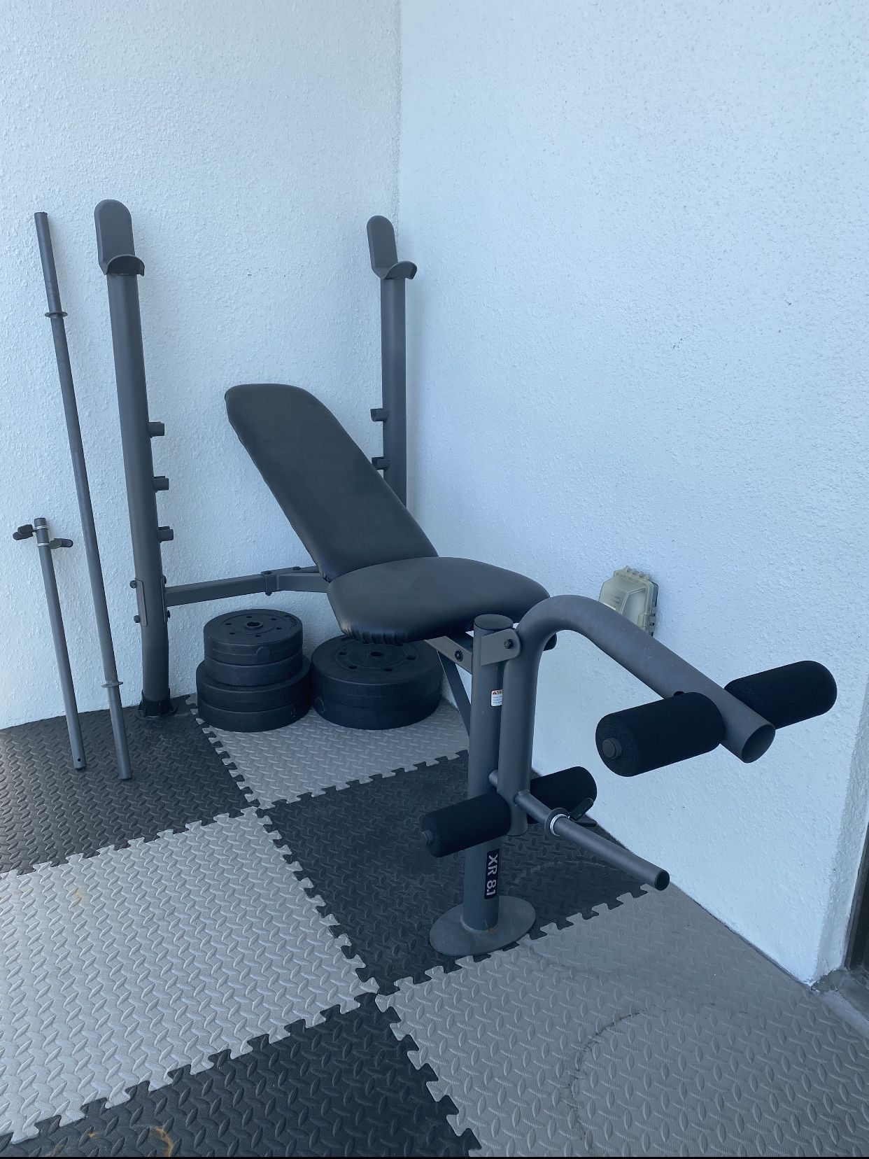 Bench Press Set With Weights.