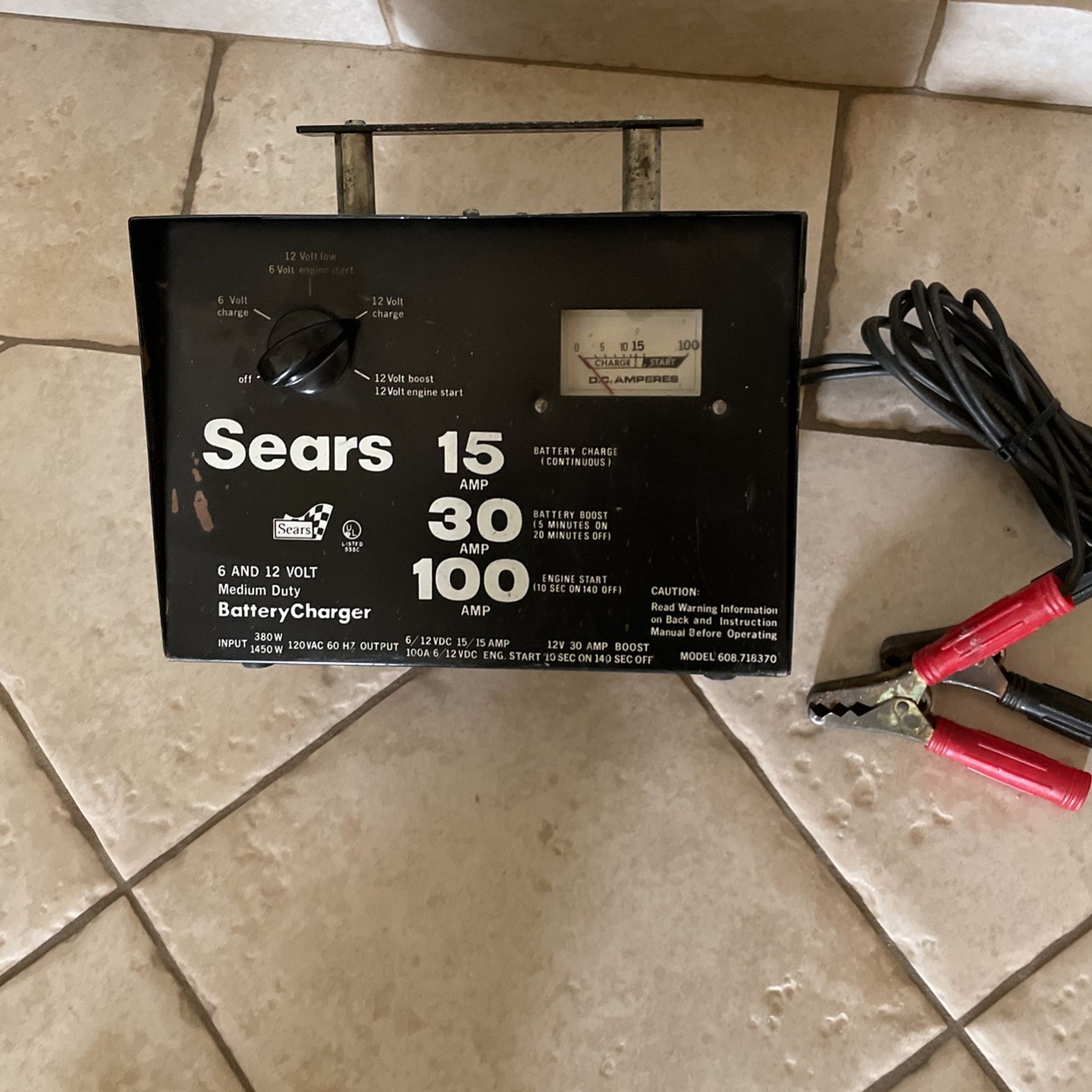 6/12 Volt Sears Auto Battery Charger