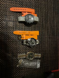 Omega+orange strap/ Invicta diver+ orange strap/ Mathey Tissot Swiss made with extra links