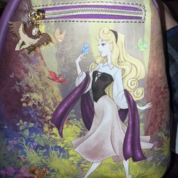 NWT Loungefly Disney’s Sleeping Beauty Mini Backpack In Purple