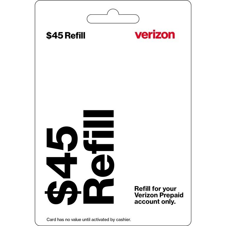 Verizon Prepaid $45 Refill 