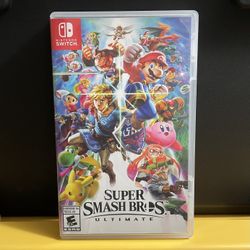 Super Smash Bros Ultimate for Nintendo Switch video game console system like new Mario brothers lite oled 2