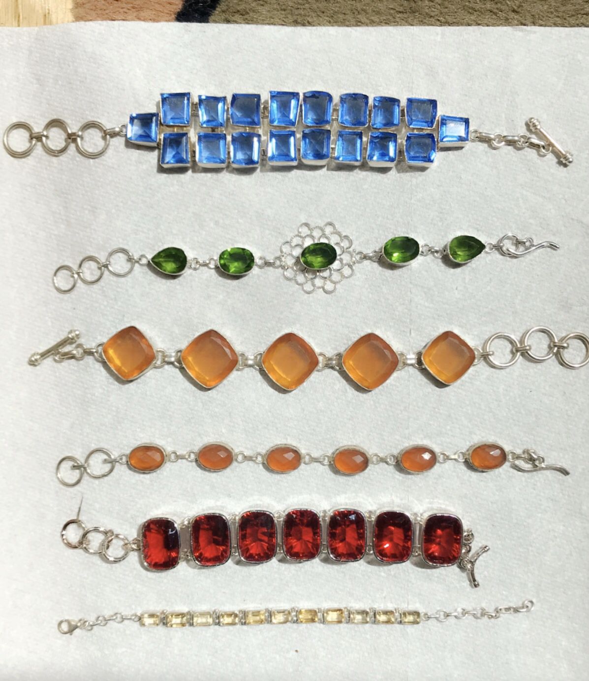 Bracelets, rings, earrings necklaces $10-$50