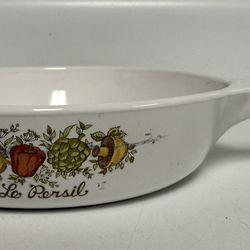 Vintage Corning Ware Le Persil (parsley) Spice of Life 6-1/2" ceramic skillet-saucepan, Model P83-B, without lid. 