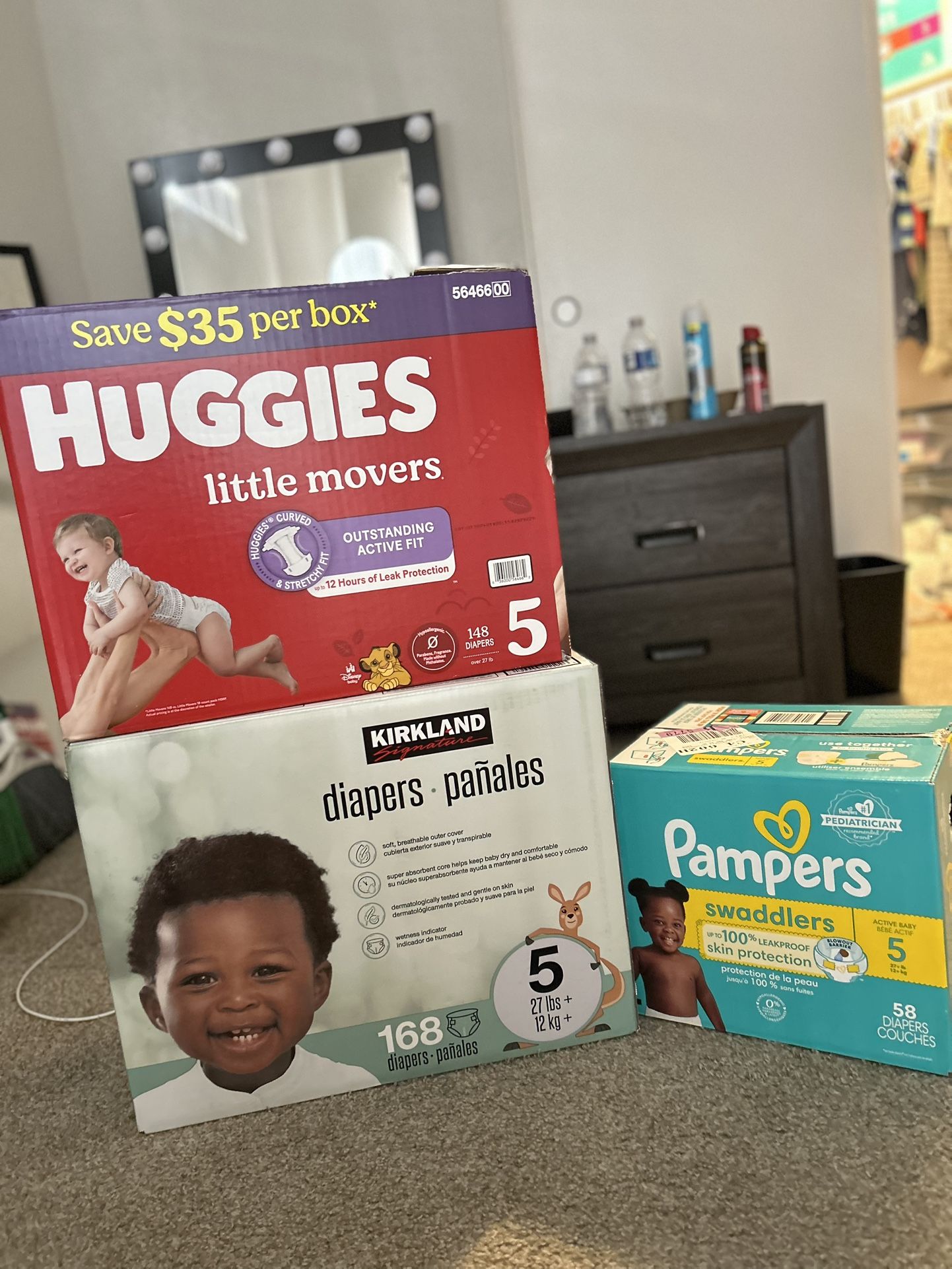 size 5 diapers (read description)