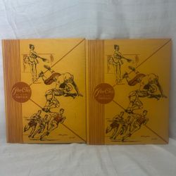 2) Vtg PEE-CHEE All Season Portfolio Folder Mead Corp 33170 Yellow 70s/80s VGC