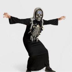 Kids' Light Up Glow Reaper Halloween Costume Robe with Hood/Mask L